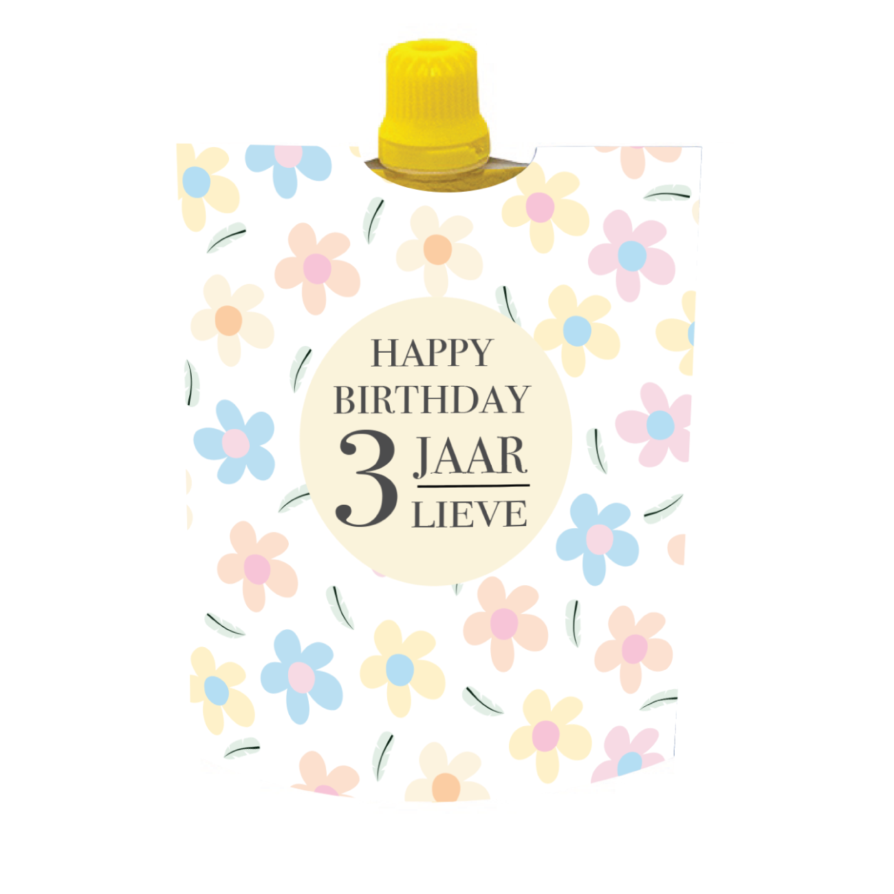 Knijpfruit printable Daisy Pastel
