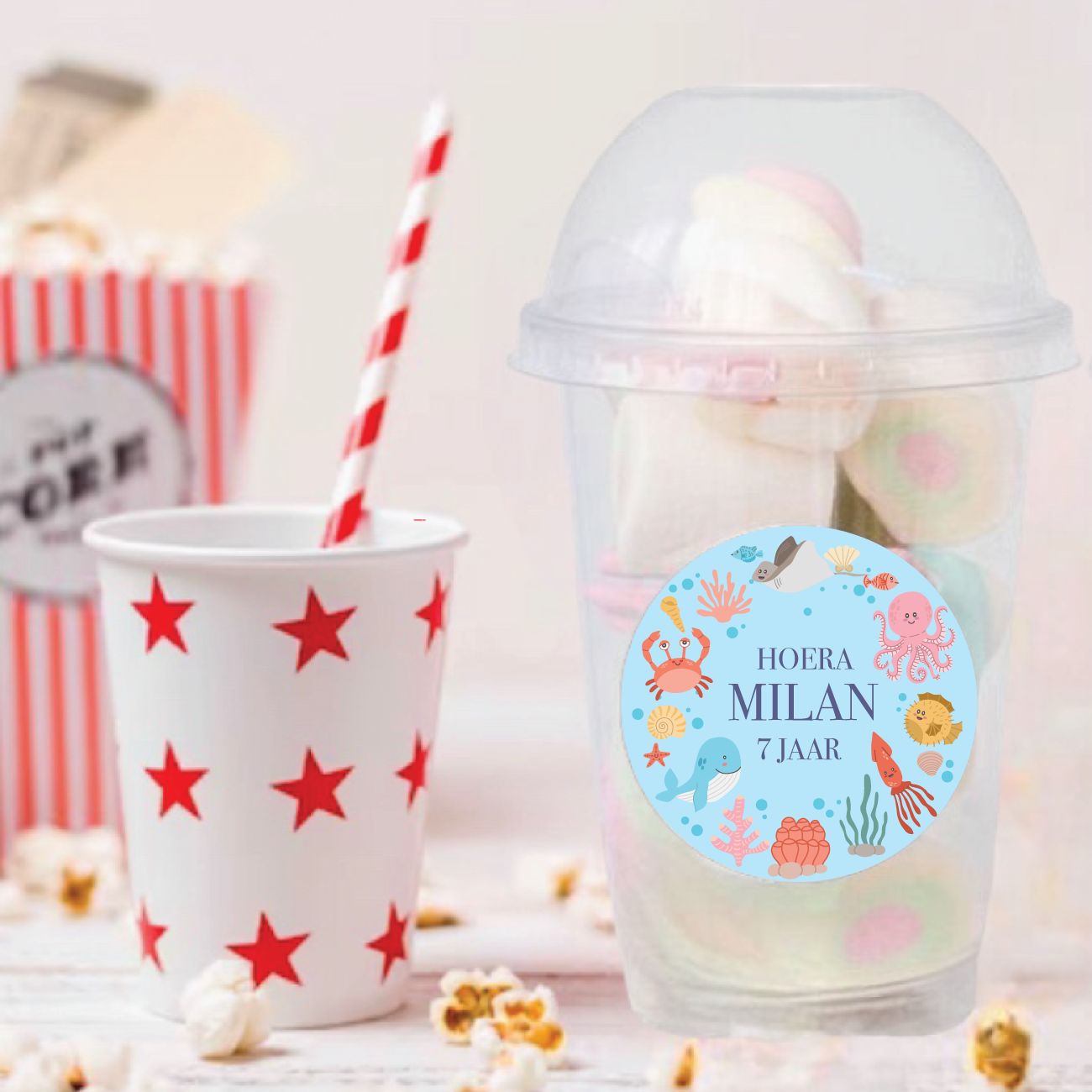 Schooltraktatie bekers oceaan (5st)