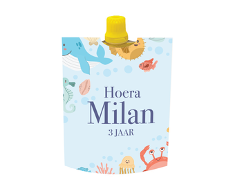 Knijpfruit wikkel printable oceaan