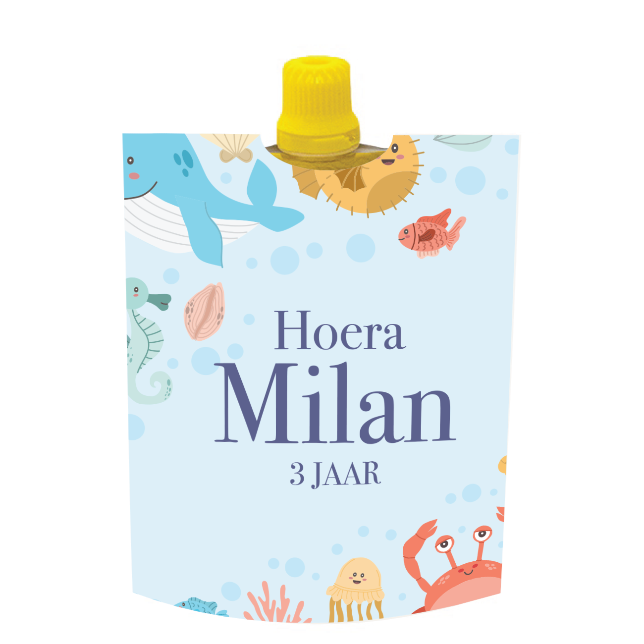 Knijpfruit wikkel printable oceaan