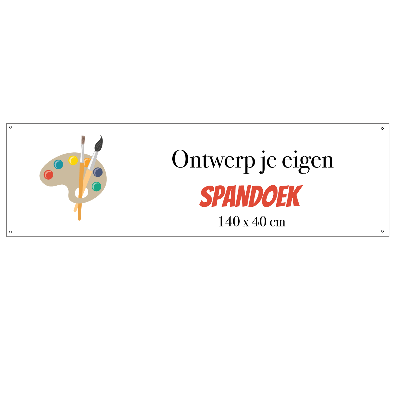 Spandoek Eigen Ontwerp 140 x 40 cm