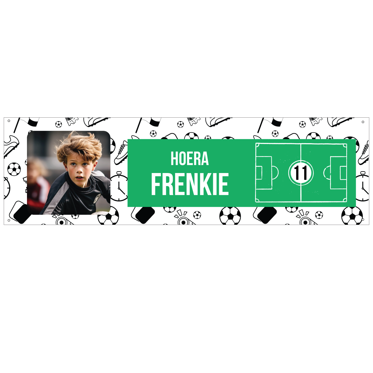 Spandoek Voetbal icoontjes