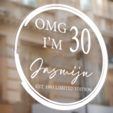 Raamsticker verjaardag OMG 30