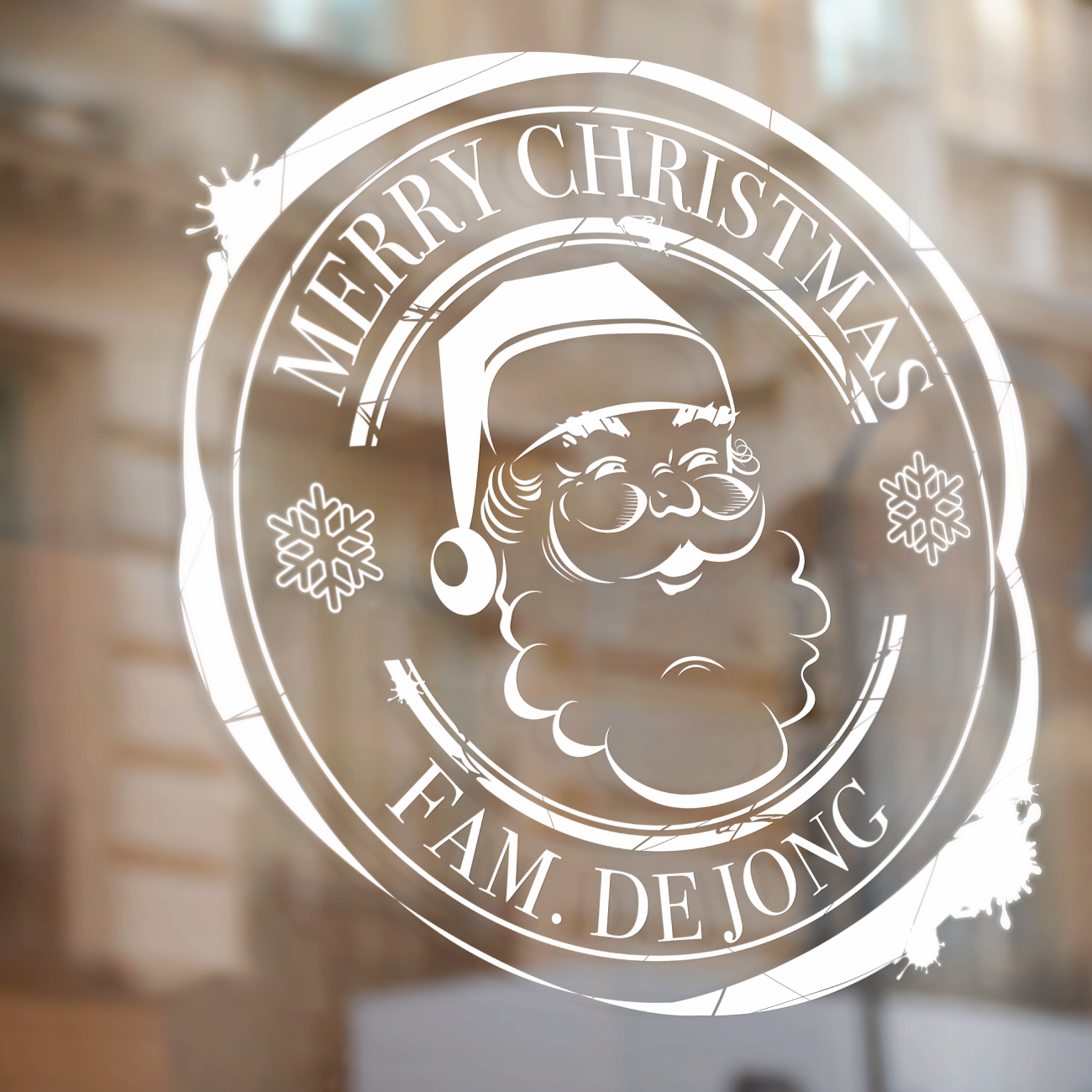 Raamsticker Santa (herbruikbaar)