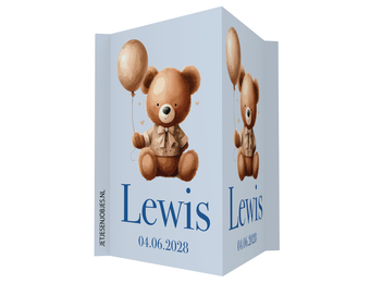 Geboortebord XL met beer blauw