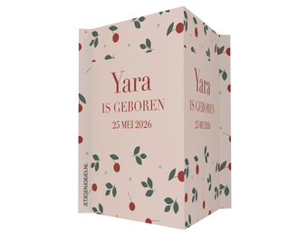 Geboortebord XL cherry
