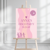 Sweet 16 Welkomstbord Disco