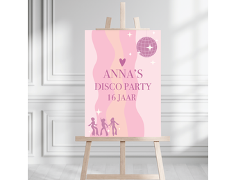 Sweet 16 Welkomstbord Disco