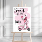 Welkomstbord Sweet 16 Scooter