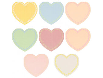 Gebaksservetten pastel hearts (16st) Meri Meri