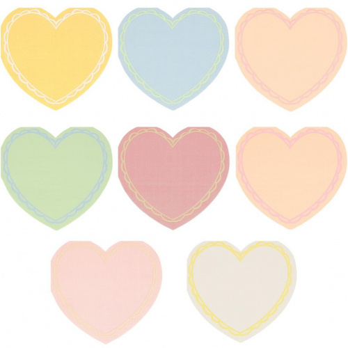 Gebaksservetten pastel hearts (16st) Meri Meri