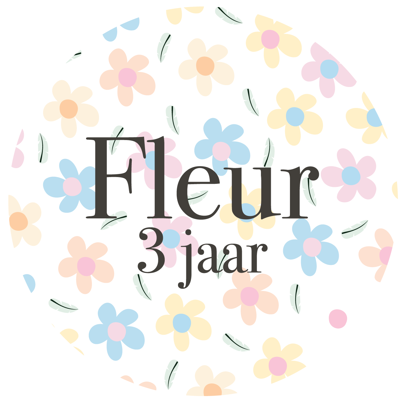 Traktatie sticker Daisy (5st)
