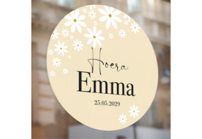 Raamsticker geboorte Daisy