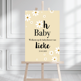 Welkomstbord babyshower Oh Baby Daisy