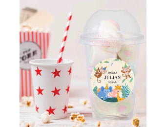 Schooltraktatie bekers groot Safari Animals (5st)