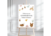 Welkomstbord Gender Reveal Beige