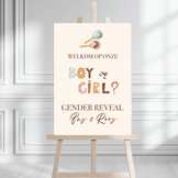 Welkomstbord Gender Reveal Houten Speelgoed