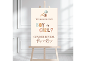 Welkomstbord Gender Reveal Houten Speelgoed