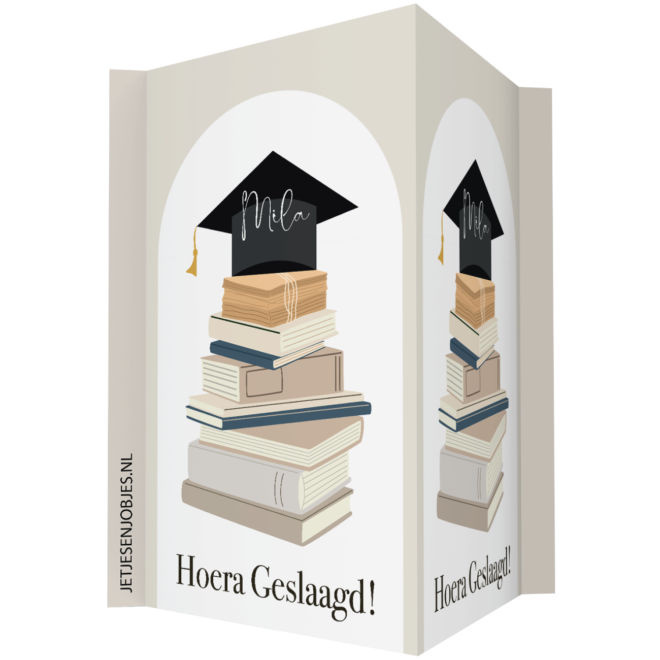 Raambord Geslaagd XL Boeken Beige