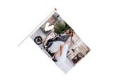Vlag Just Married met foto