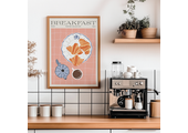 Poster Breakfast Croissants & Coffee