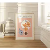 Poster Breakfast Croissants & Coffee