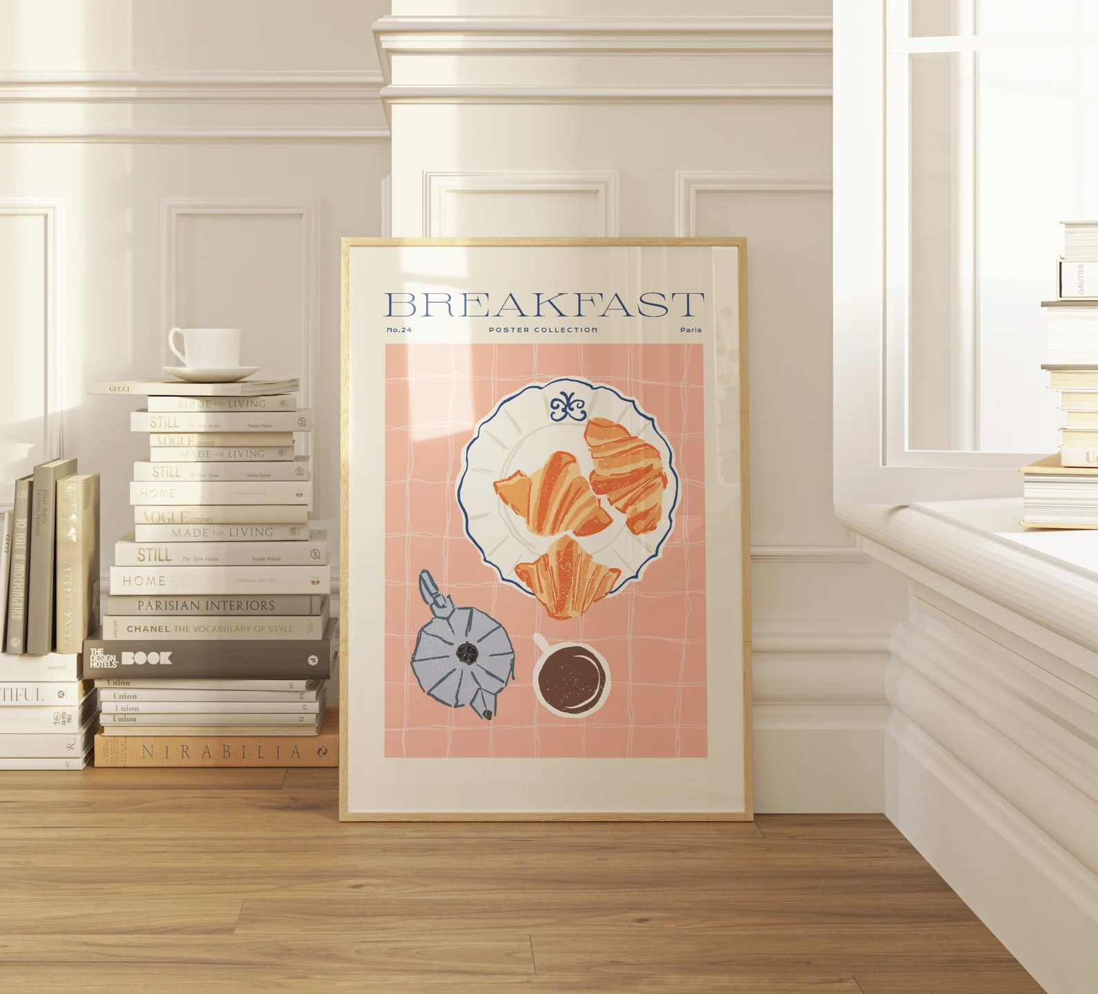 Poster Breakfast Croissants & Coffee