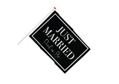 Vlag Just Married Zwart met Naam