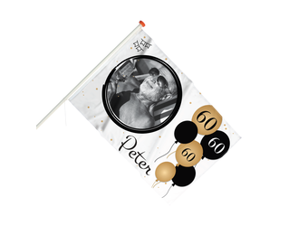 Vlag Verjaardag 60 jaar met foto