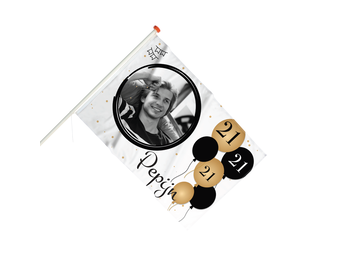 Vlag Verjaardag 21 jaar met foto