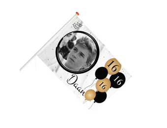 Vlag Verjaardag 16 jaar met foto