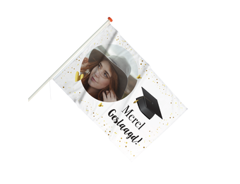 Vlag Geslaagd met foto