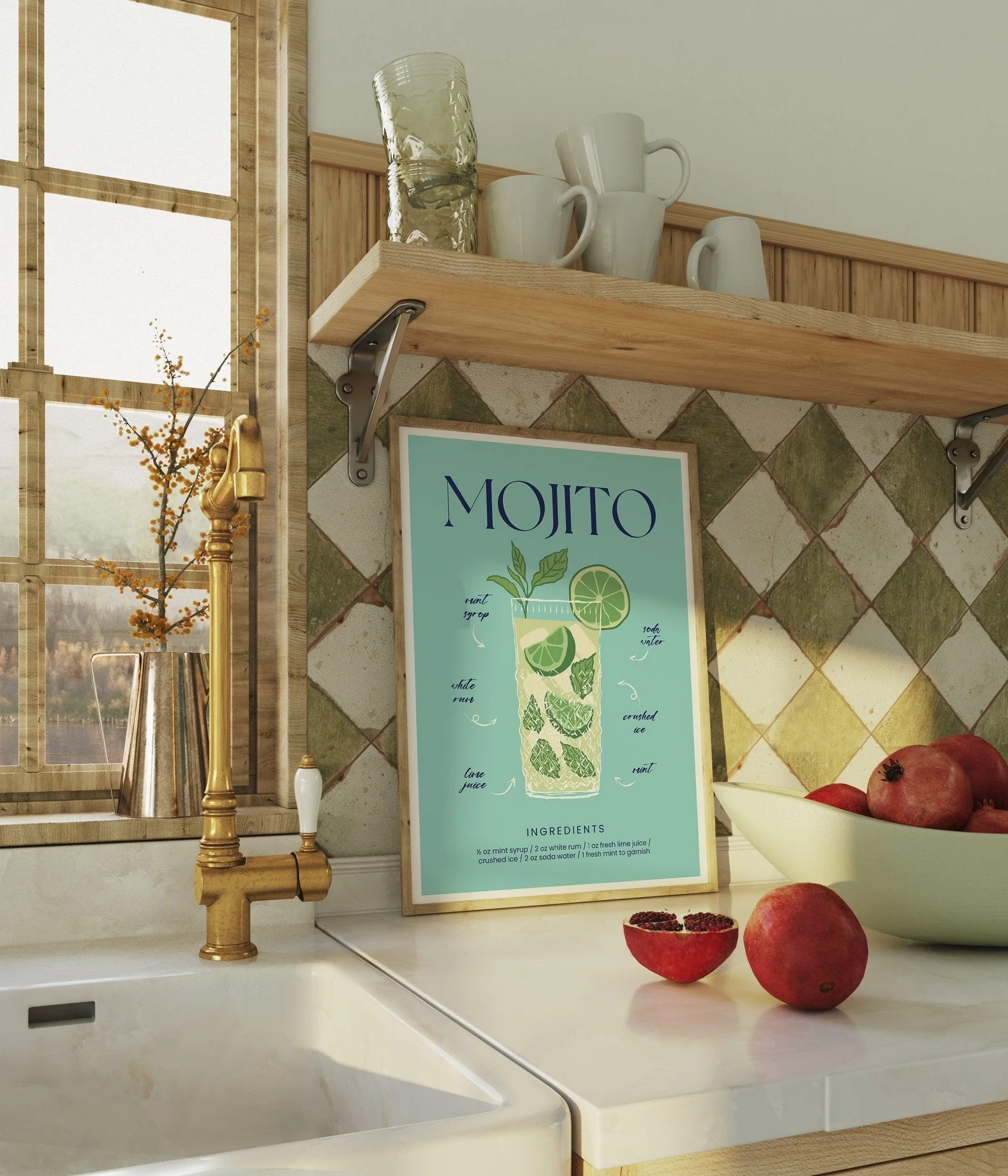 Poster Mojito Cocktail Recept