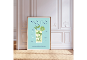 Poster Mojito Cocktail Recept