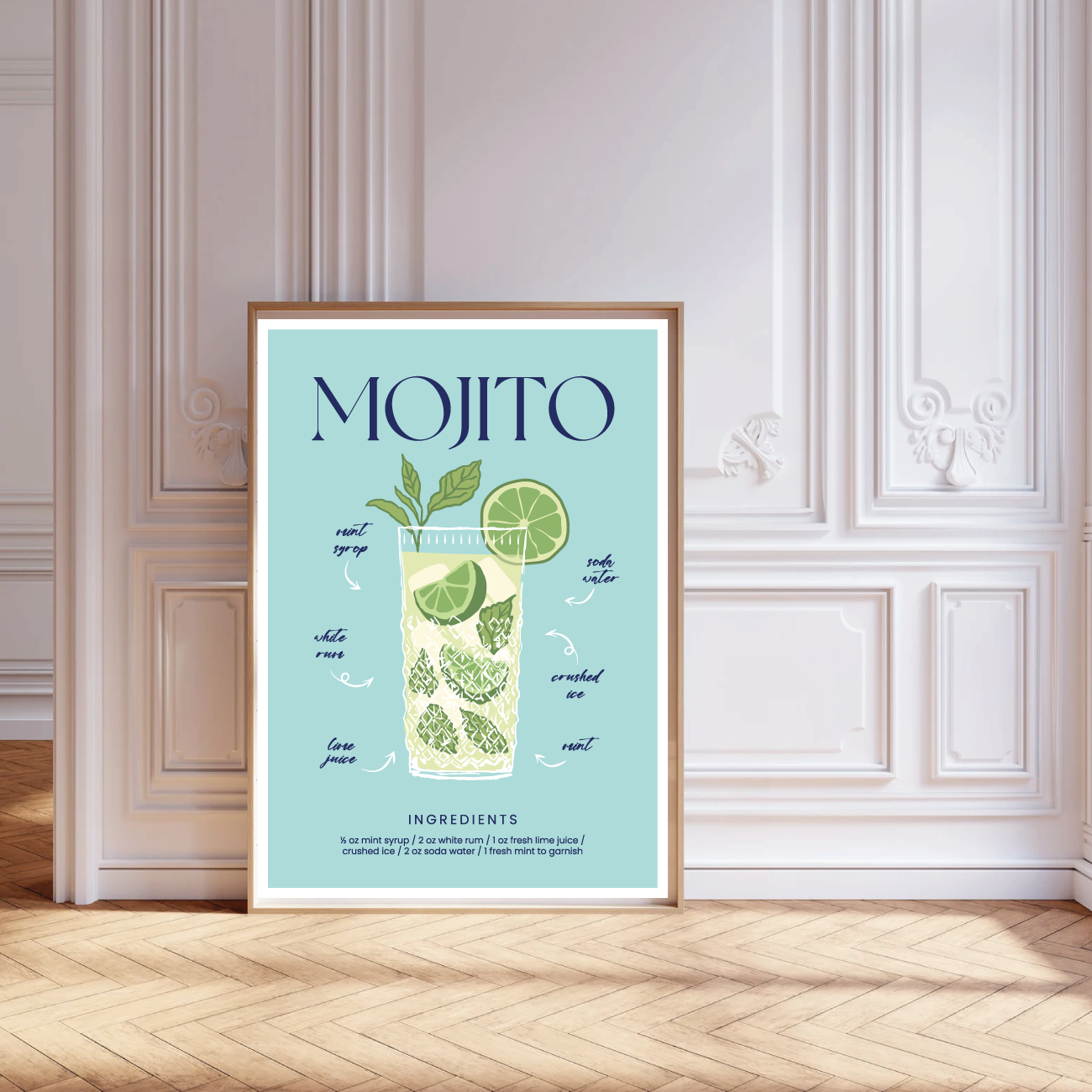 Poster Mojito Cocktail Recept