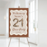 21 diner Welkomstbord Safari