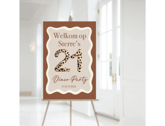 21 diner Welkomstbord Safari