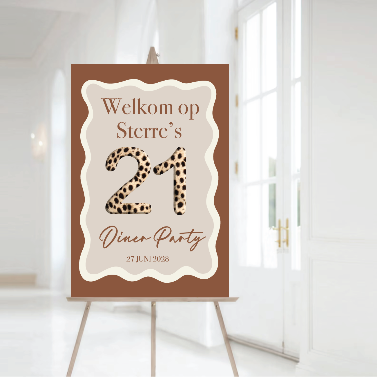 21 diner Welkomstbord Safari