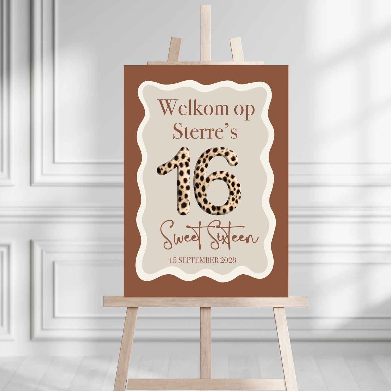 Sweet 16 Welkomstbord Safari