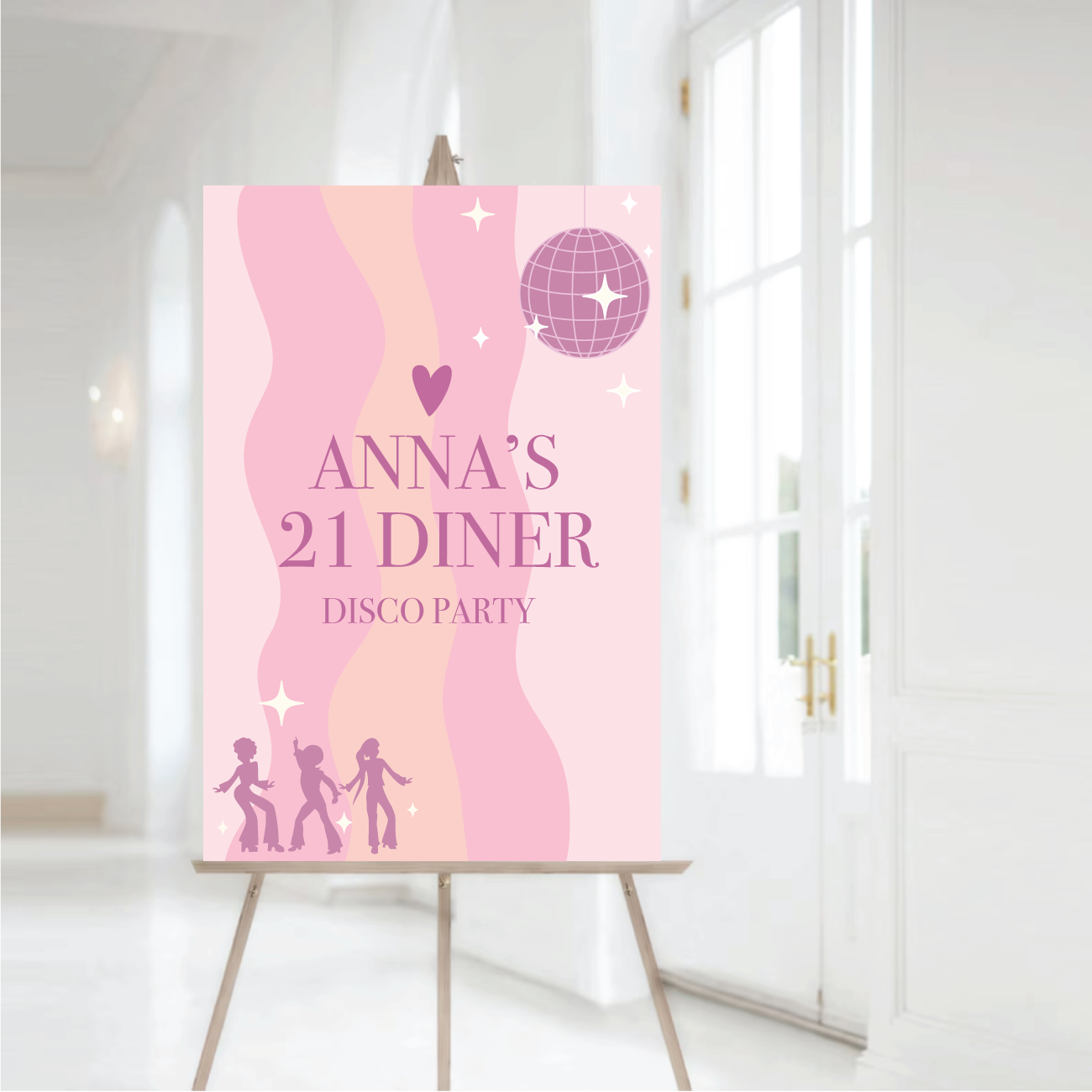 21 Diner Welkomstbord Disco