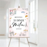 21 Diner Welkomstbord Paris