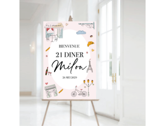 21 Diner Welkomstbord Paris