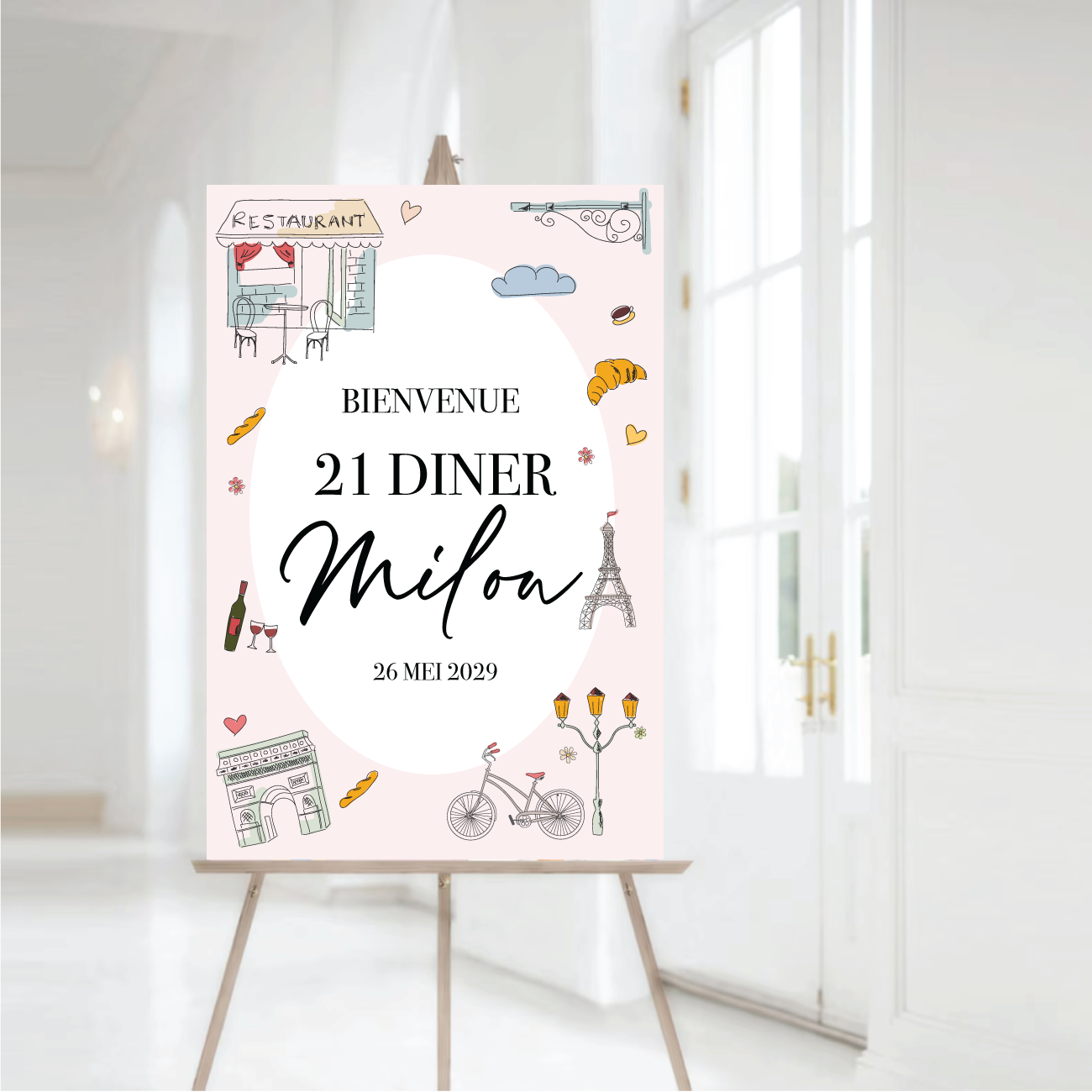 21 Diner Welkomstbord Paris