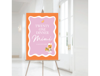 21 Diner Welkomstbord Aperol Spritz