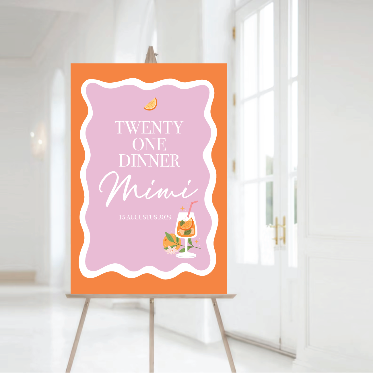 21 Diner Welkomstbord Aperol Spritz