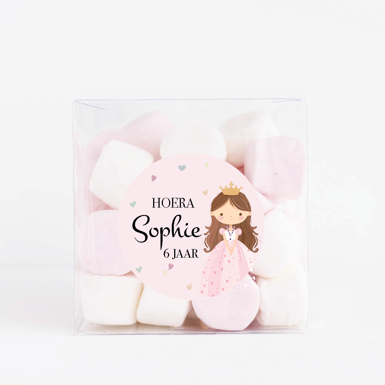 Traktatiedoosje gepersonaliseerd Prinsessen (5st)