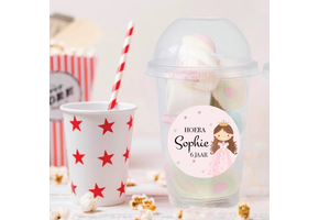 Schooltraktatie bekers groot Prinsessen (5st)