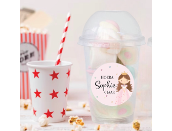 Schooltraktatie bekers groot Prinsessen (5st)