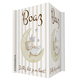 Geboortebord XL maan met beer