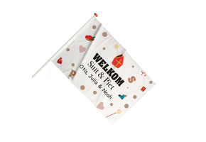 Sinterklaas vlag met naam - Icoontjes